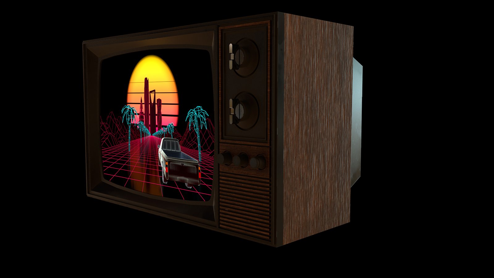 CRT television totem at MDL Beast